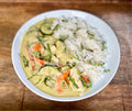 Green Curry Chicken & Veggies with Coconut Rice