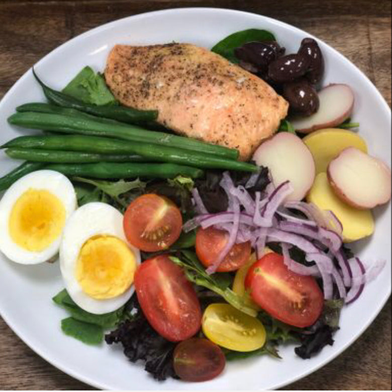 Nicoise Salad with Salmon (Serves 1)