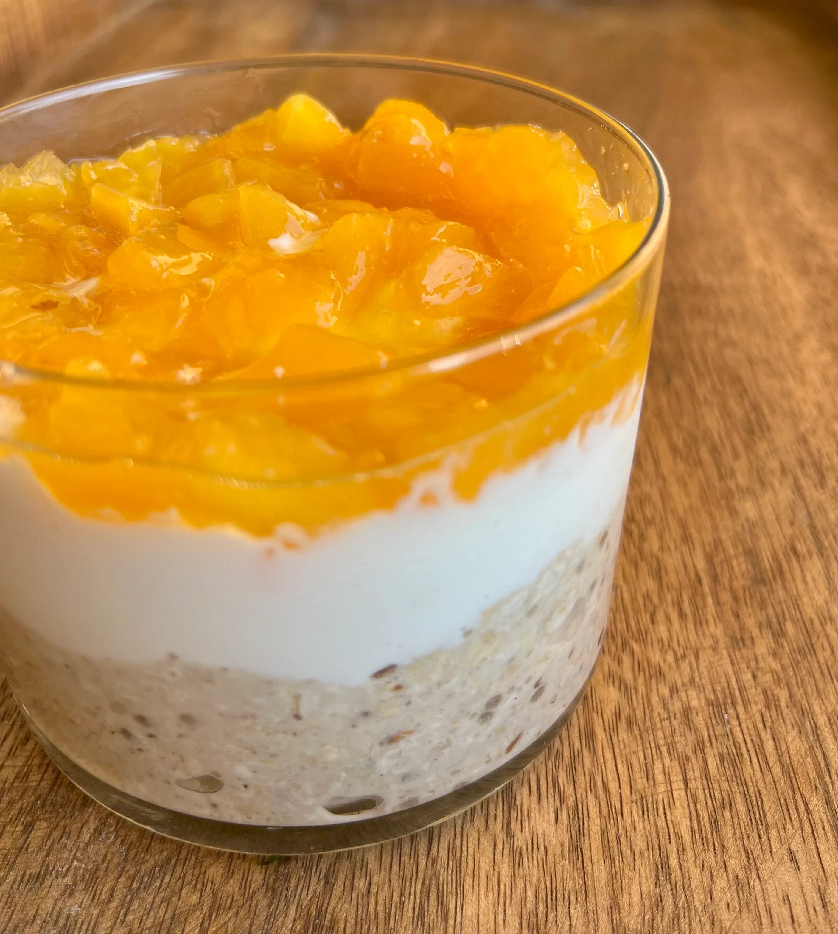 WW Overnight Peach Oats.. (Serves 1)